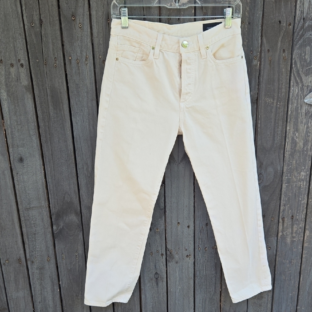 GOLDSING Cream Straight-Leg Jeans